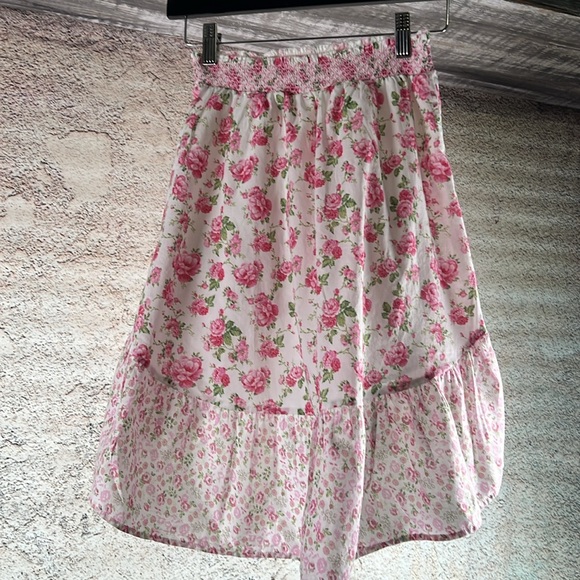 LoveShackFancy x American Girl Hi-Lo Floral Skirt PINK MELODY XS (6) A599 - Picture 6 of 7